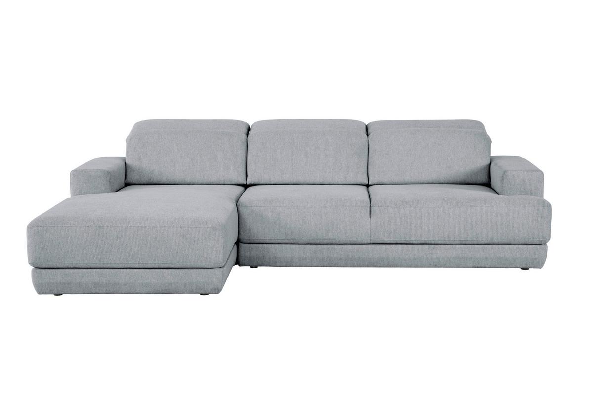 Ecksofa Frans Grau S: 204 Cm - Schwarz/Grau, Design, Textil (204/293cm) - MID.YOU