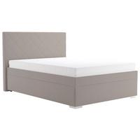Čalúnená posteľ KLARA 140/200cm,cappuccino - cappuccino/chrómová, Modern, drevo/textil (140/200cm)