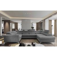 Wohnlandschaft Louis Grau U: 202x347x202 Cm - Silberfarben/Grau, Design, Textil (202/347/202cm) - MID.YOU