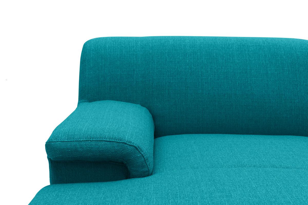 Wohnlandschaft Jamie Mit Schlaffunktion Petrol - Chromfarben/Petrol, KONVENTIONELL, Textil (150/308/195cm) - MID.YOU