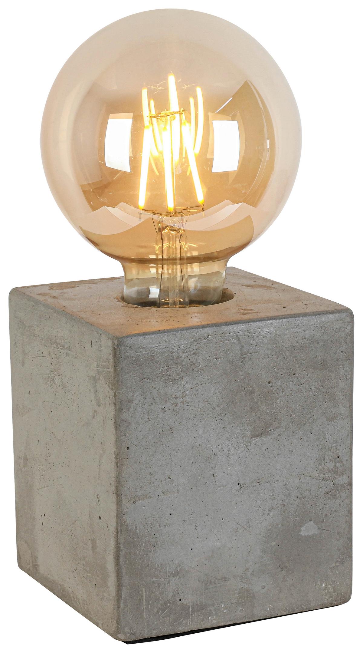 STOLNÁ LAMPA STON - čierna/sivá, Modern, plast/kameň (9,5/9,5/11cm) - Mömax