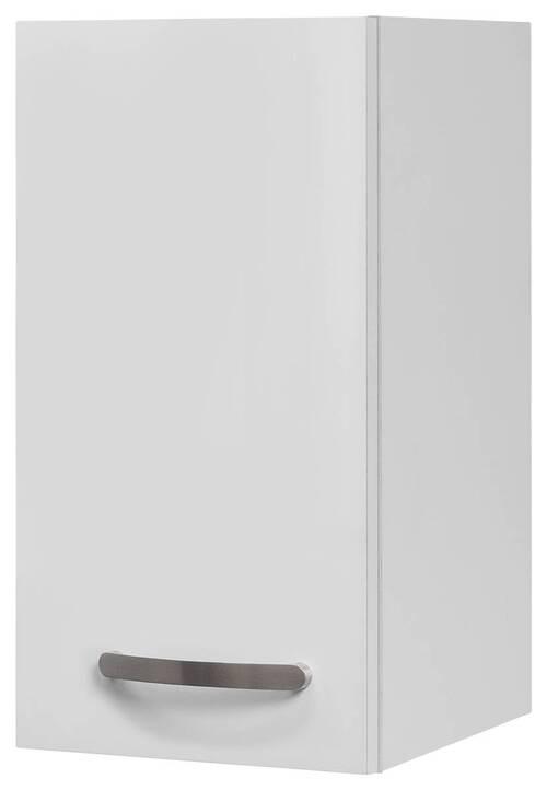 Küchenoberschrank Alba B: 30 cm Weiß 1 Drehtür - Weiß Hochglanz/Weiß, MODERN, Holzwerkstoff (30/54,8/32cm)