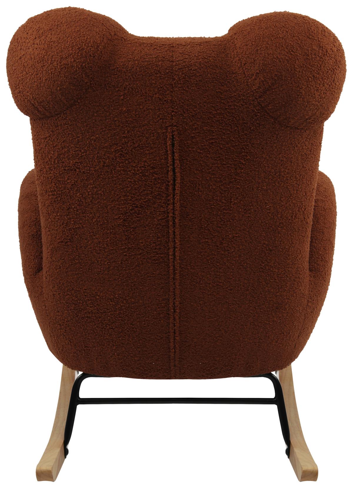 Kinder-Schaukelstuhl Braun B: 59 cm - Braun, Basics, Holz/Textil (59/70/62cm) - Livetastic