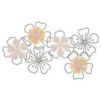 Wanddeko Itis Naturfarben, Schwarz B: 75 cm - Basics, Holzwerkstoff/Metall (75/3,5/42cm)