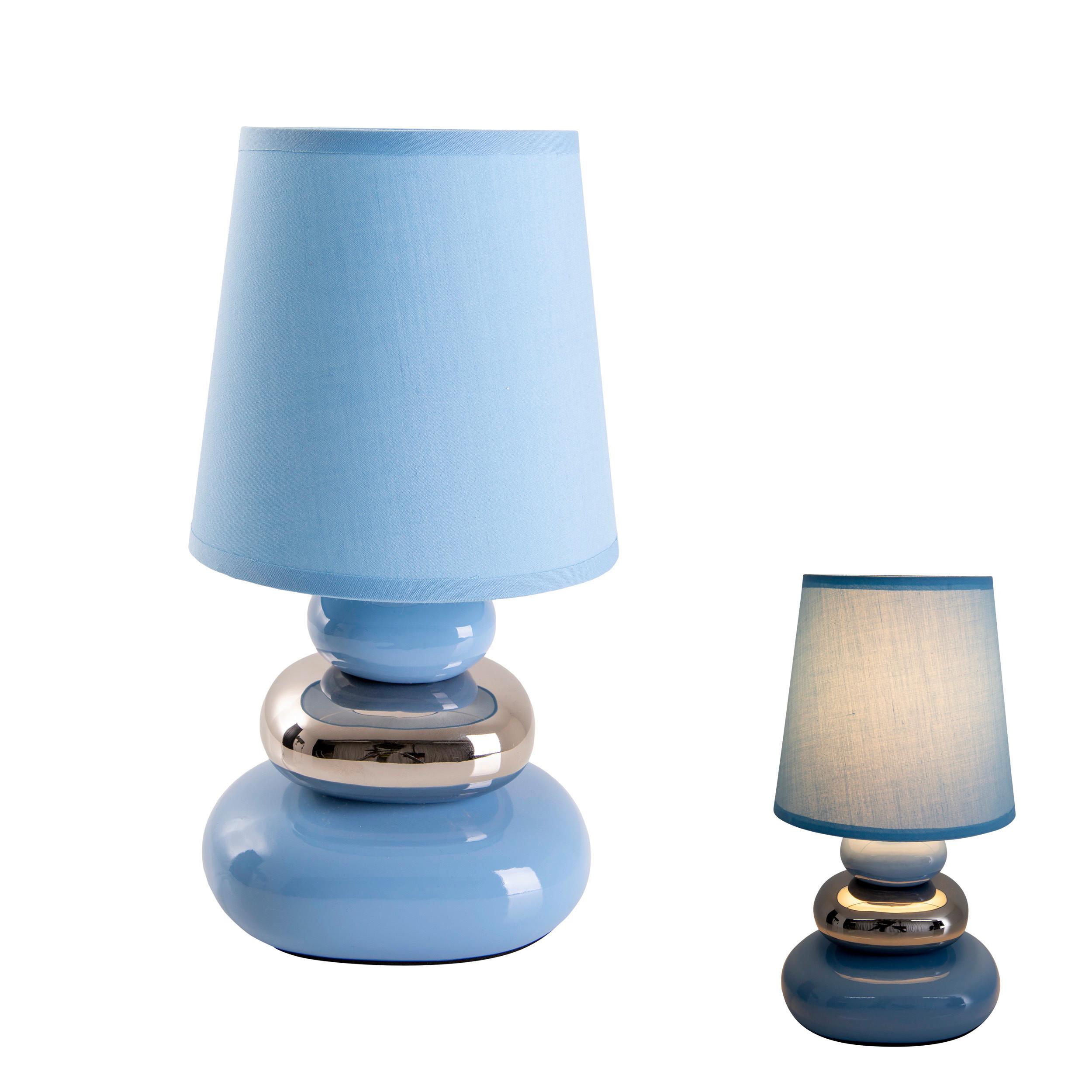 Tischlampe Blau Aus Keramik 3045312 - Blau, Basics, Keramik/Textil (16,5/31cm) - Näve
