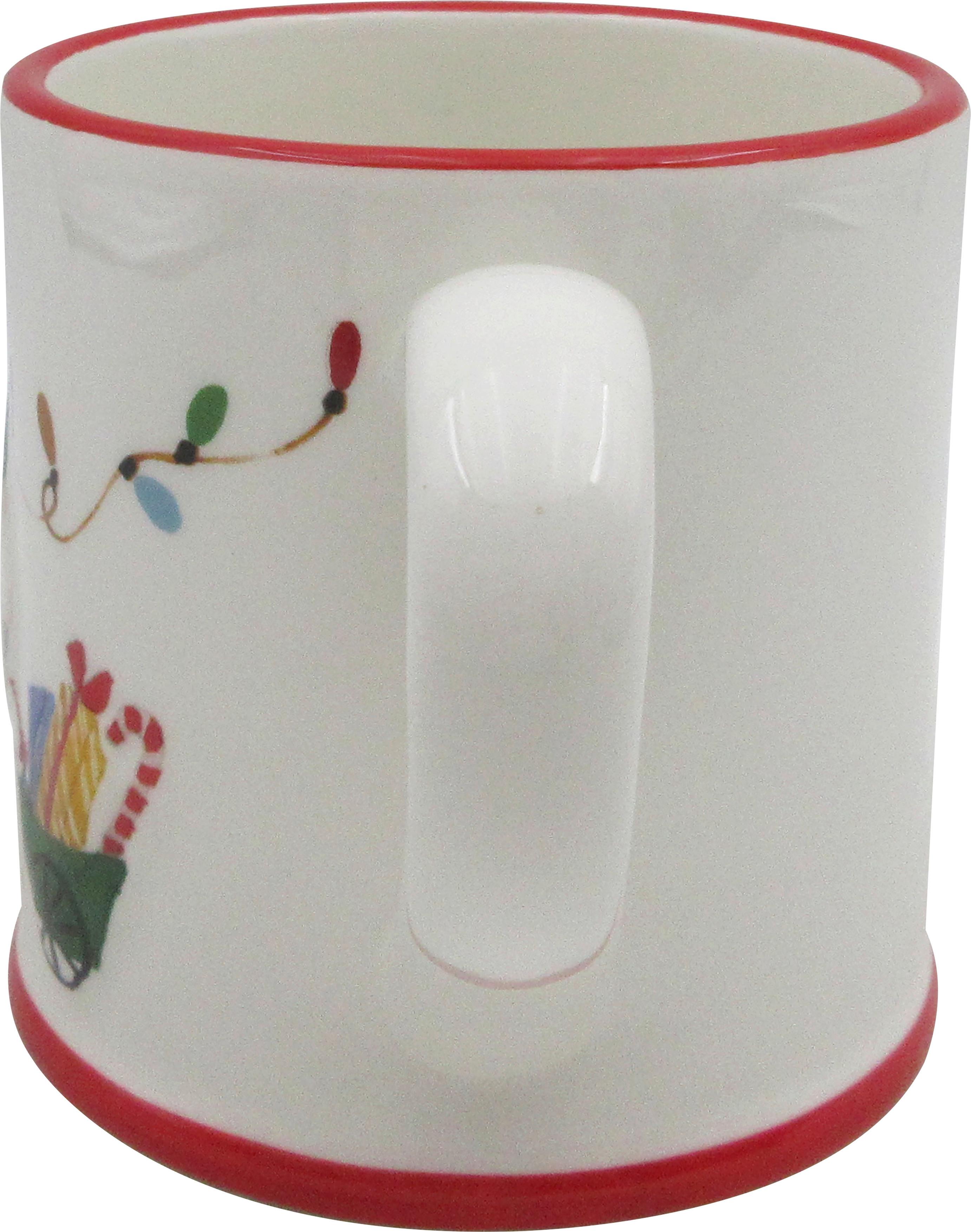 Tasse Luise - Rot/Weiß, KONVENTIONELL, Keramik (9/9cm) - Luca Bessoni