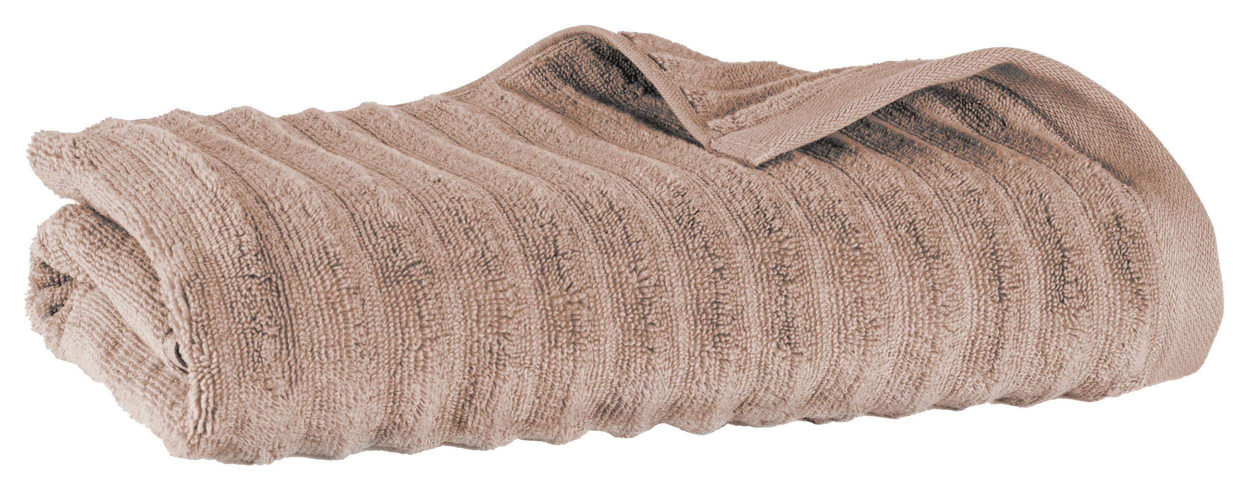 DUSCHTUCH Welle 70x140 cm Hellbraun - Hellbraun, Basics, Textil (70/140/15cm)