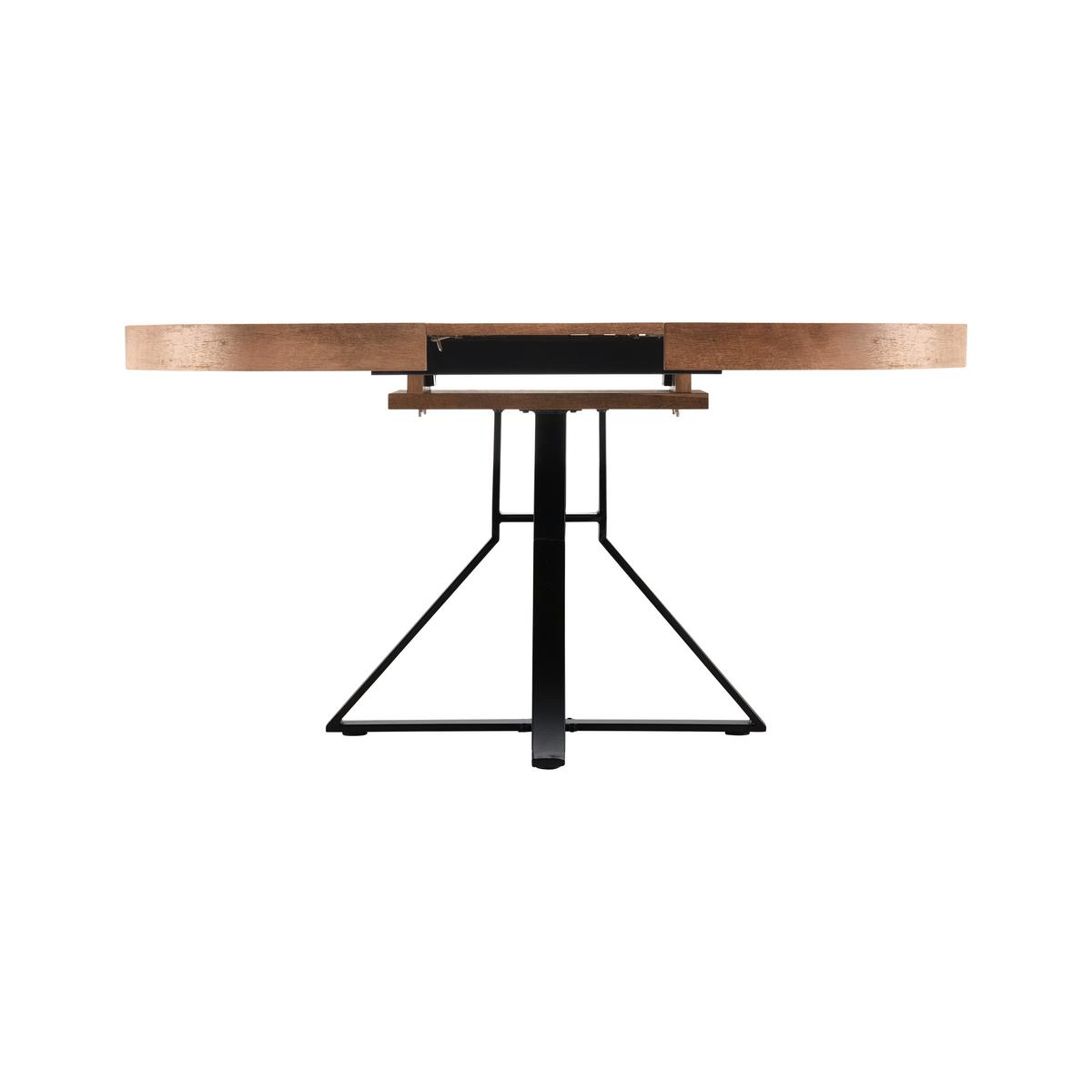 Rozkládací jídelní stůl LOUNA 120-160 cm - černá/barvy dubu, Moderní, kov (120-160/120/76cm) - Bessagi Home