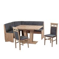 Eckbankgruppe Duisburg Vaibar Titanic Grau/eiche D. L: 125cm - Eiche Artisan/Grau, KONVENTIONELL, Holz/Holzwerkstoff (125/89/165cm) - MID.YOU