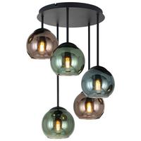 Deckenleuchte Gren - Blau/Rot, MODERN, Glas/Metall (40/58,8cm)