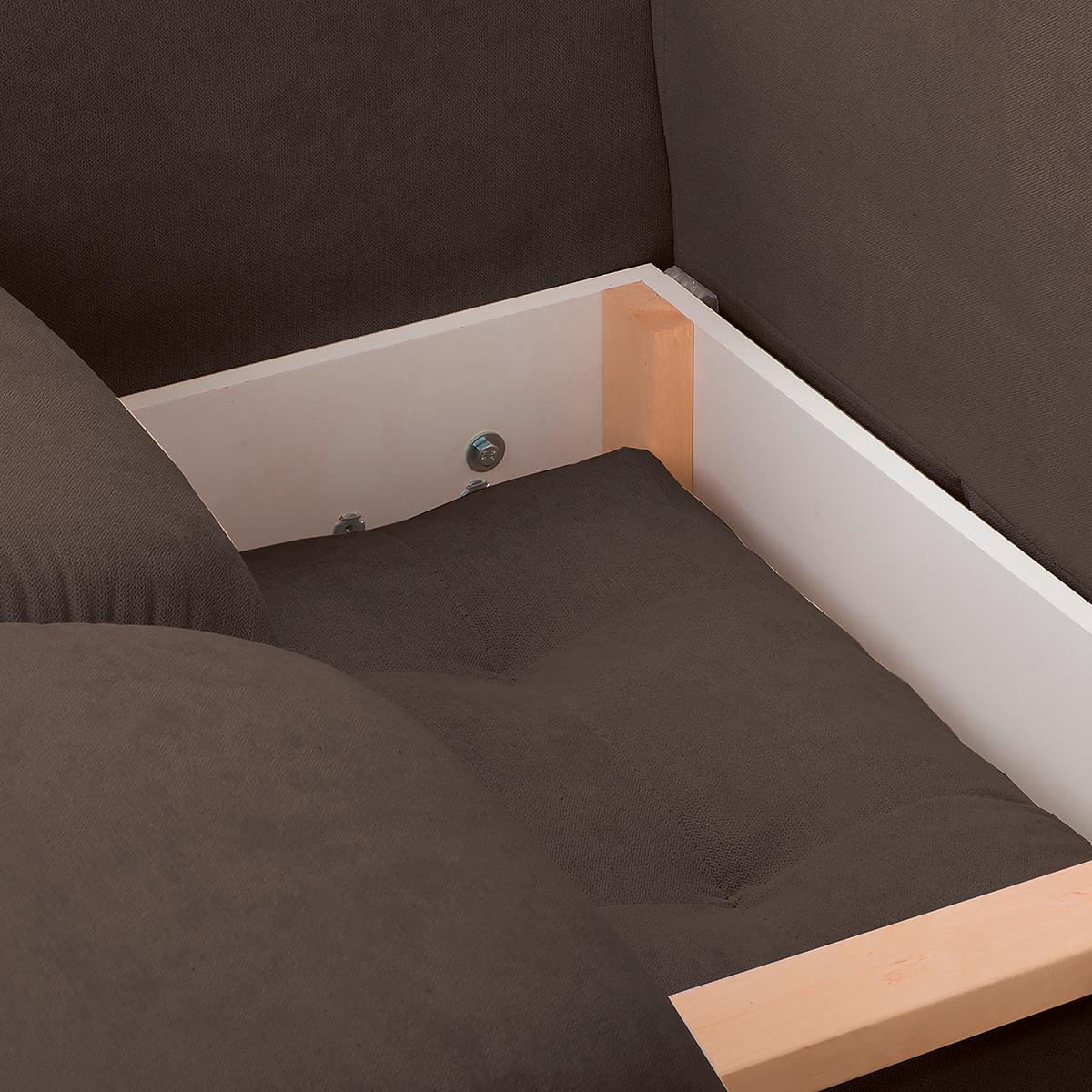 Ecksofa Azzuro Braun S: 256x175 Cm - Silberfarben/Braun, Design, Textil (256/175cm) - Livetastic