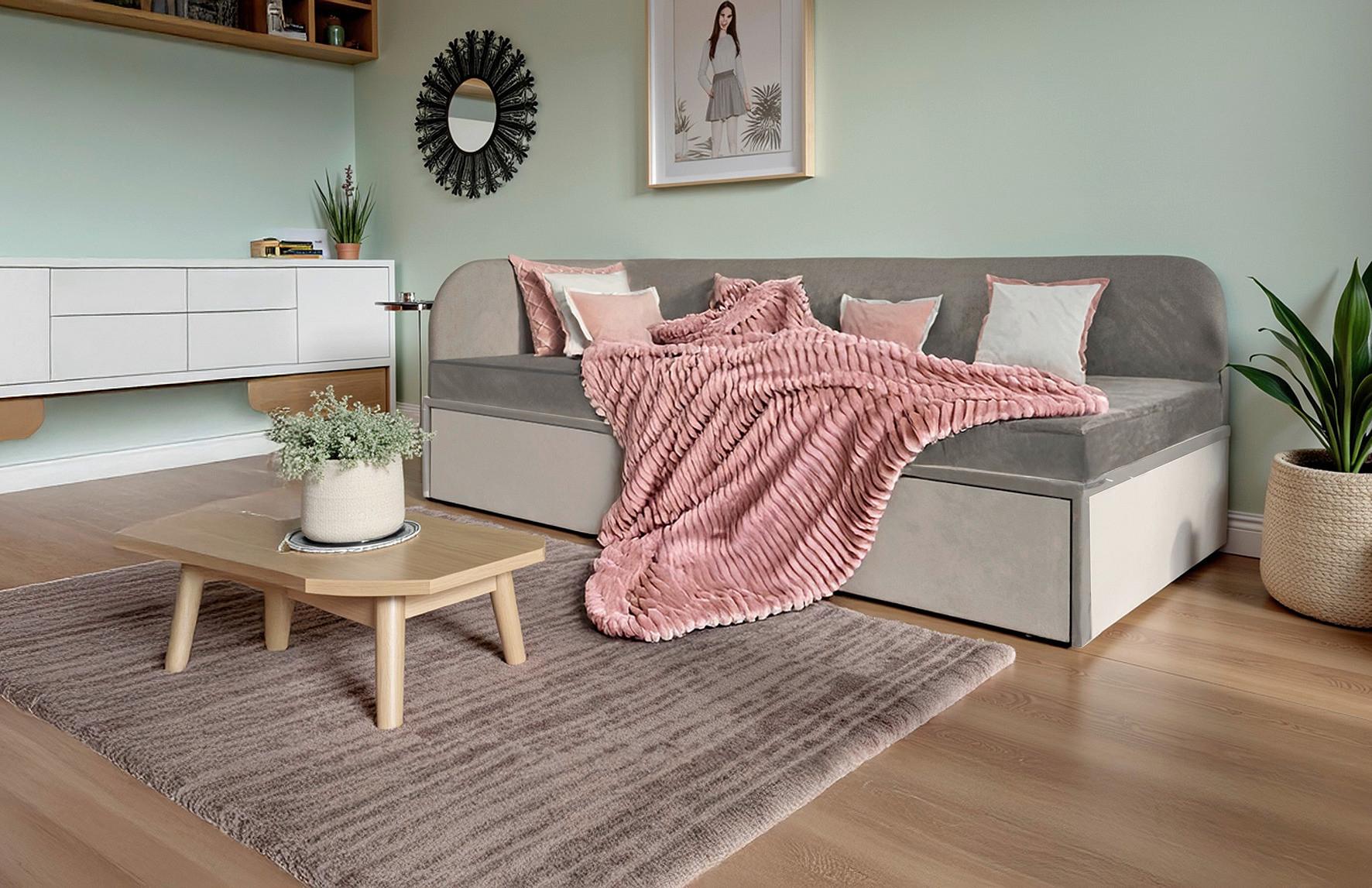 Polsterbett Calipso Graphitfarben Lf: 90x200 cm - Graphitfarben, MODERN, Textil (90/200cm) - Livetastic