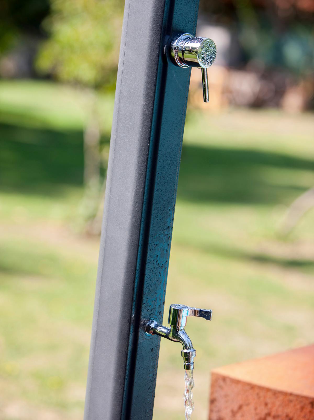 Solardusche, Schwarz Lxbxh: 19x17x219 Cm - Schwarz, KONVENTIONELL, Kunststoff/Metall (19/17/219cm) - Gre