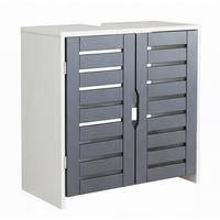 WASCHBECKENUNTERSCHRANK Flonali Weiß/Anthrazit B: 60cm - Anthrazit/Weiß, Trend, Holzwerkstoff (60/60/29cm) - MID.YOU