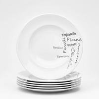 PASTATELLER 27 cm, 6er Pack - Weiß, Basics, Keramik (27cm) - Van Well