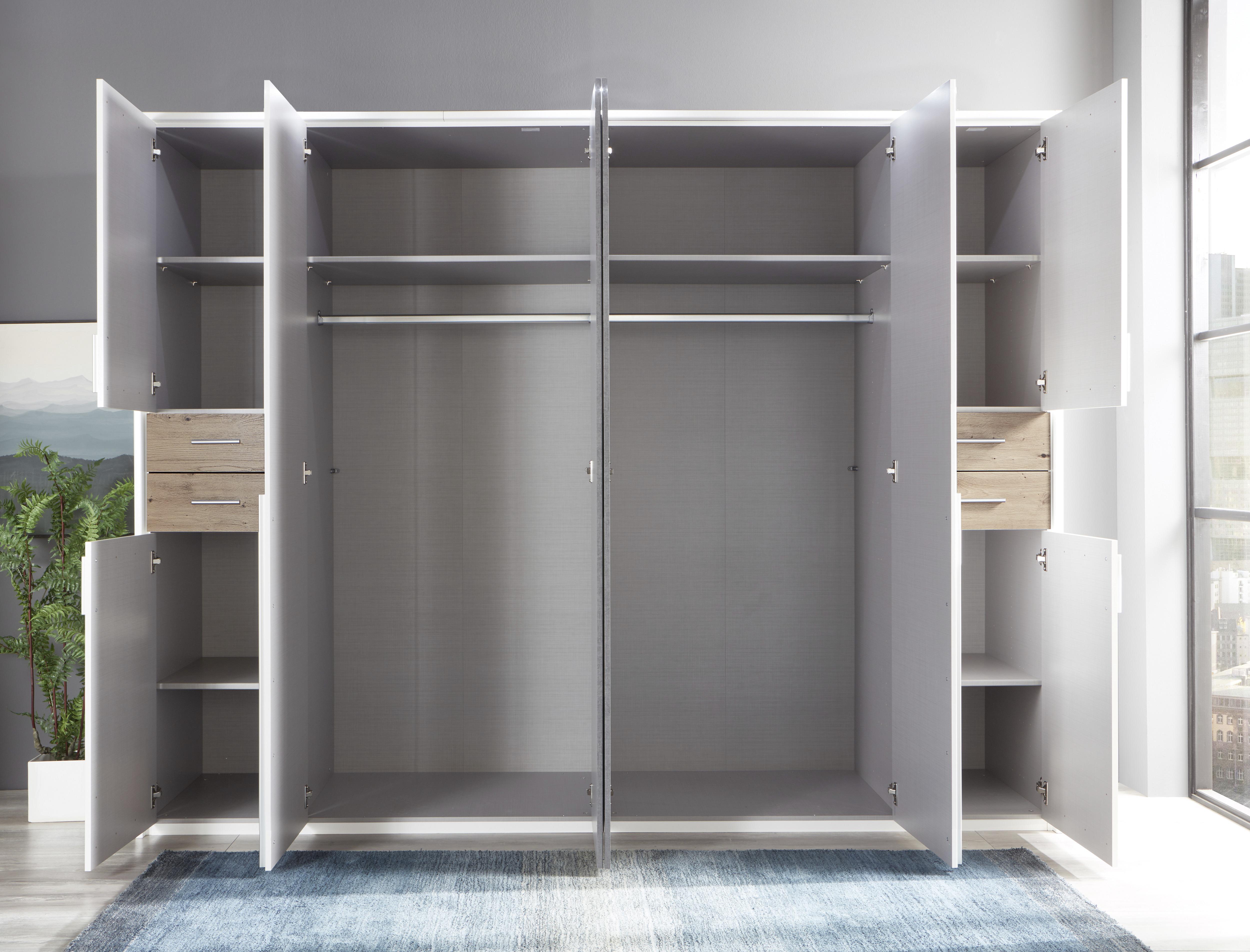 Drehtürenschrank in Weiß