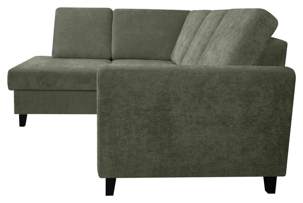 Rohová sedačka ALTON, ľavá, tmavozelená ženilka - tmavozelená, Konventionell, drevo/textil (166/211cm)