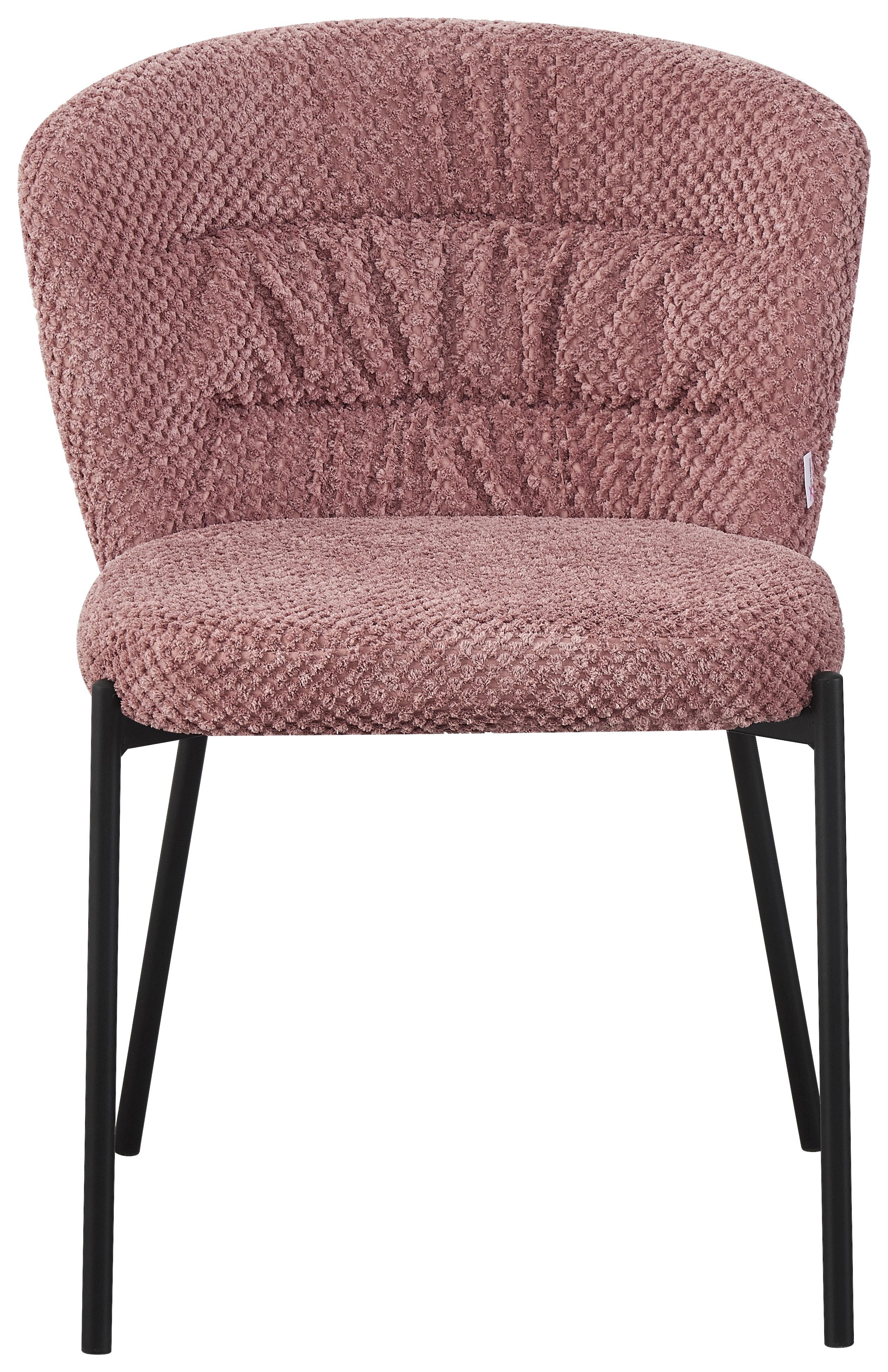 Stolička EMILY ružová - čierna/pink, Lifestyle, kov/drevo (55/79/59cm) - Mömax