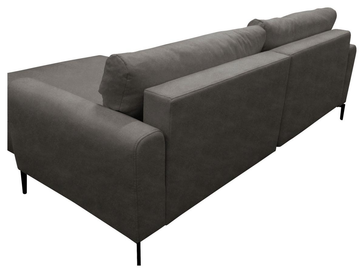 Ecksofa Prince Braun S: 240x163 cm - Schwarz/Braun, Design, Textil (240/163cm) - MID.YOU