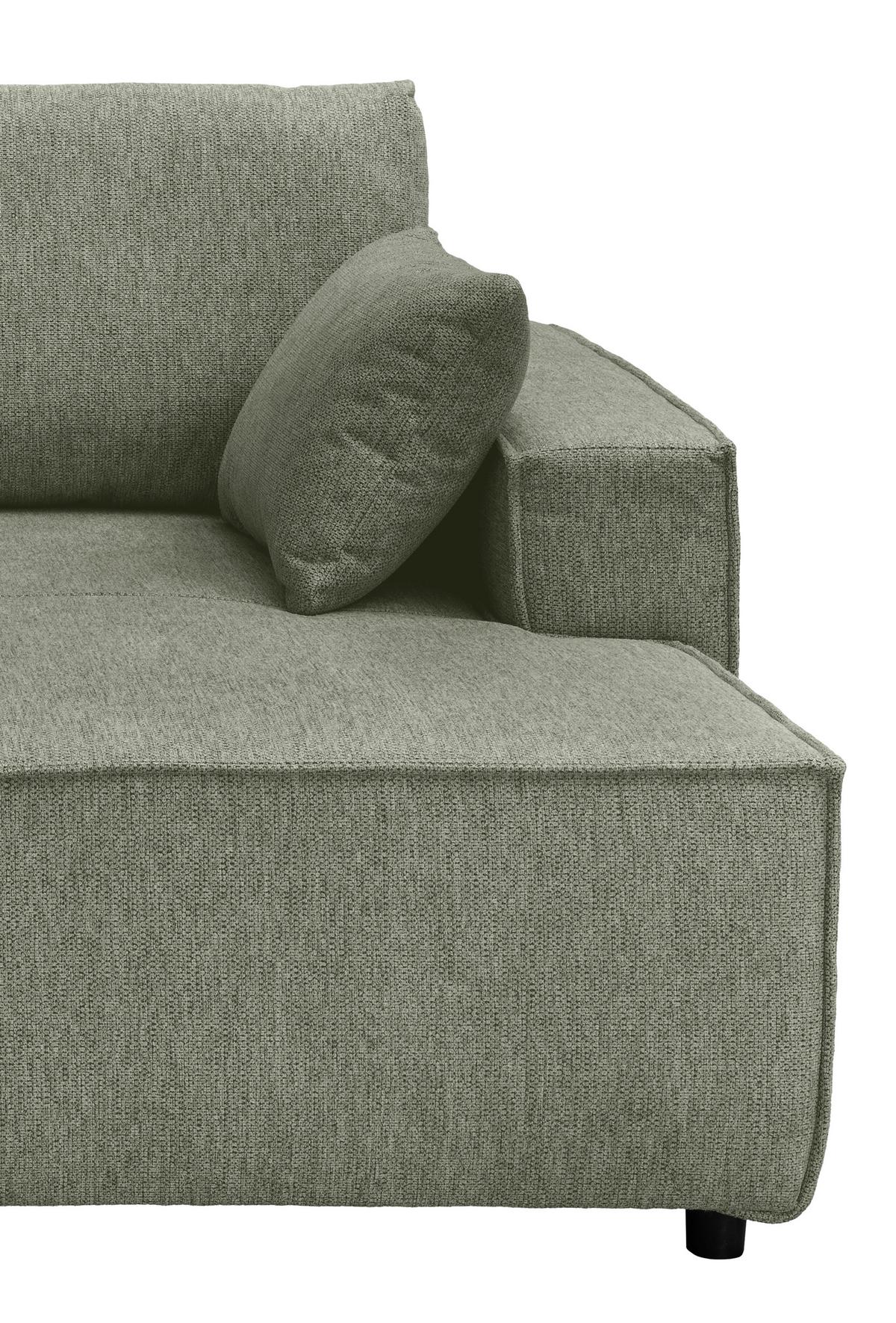 Bigsofa Tramin, Silberfarben B: 188 Cm - Dunkelgrün/Schwarz, MODERN, Textil (188/86/154cm) - Livetastic