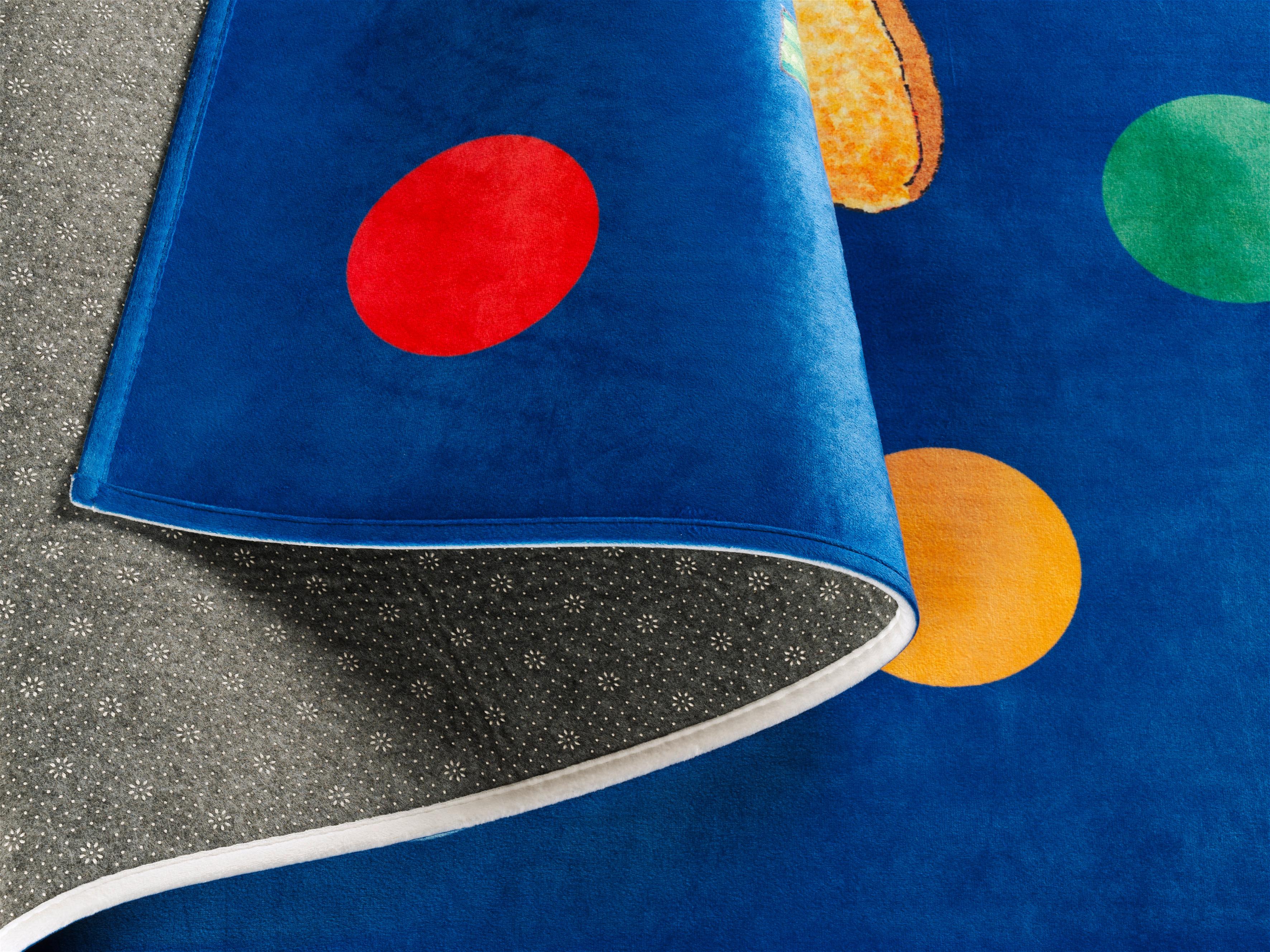 Kinderteppich Felix Der Hase Blau/bunt 100x160 Cm - Dunkelblau, Trend, Textil (100/160cm)