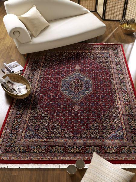Orientalischer Webteppich Blau / Rot Himla Bidjar 350x250 cm - Blau/Rot, Basics, Textil (250/350cm) - Cazaris