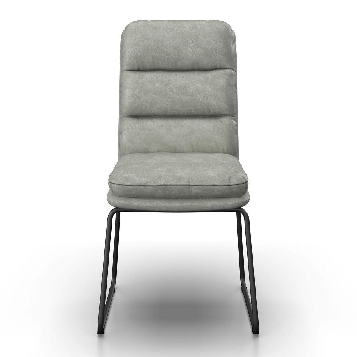 Židle KONA světle šedá - světle šedá/tmavě šedá, Moderní, kov/dřevo (51/90/62cm) - Bessagi Home