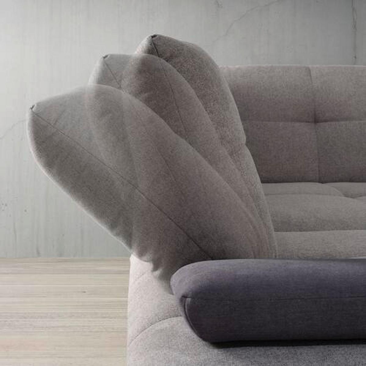 TRENDY, levá, antracitová, s 3 bederními polštáři - černá/tmavě šedá, Moderní, kov/kompozitní dřevo (250/310cm) - Premium Living