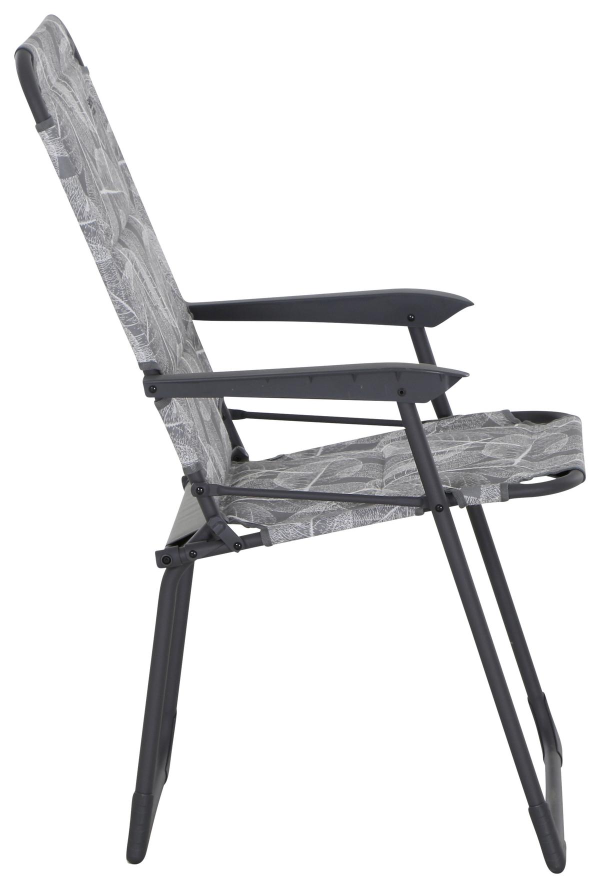 Campingsessel Klappbar Mit Armlehnen - Anthrazit/Grau, KONVENTIONELL, Textil/Metall (55/99/73cm) - Siena Garden