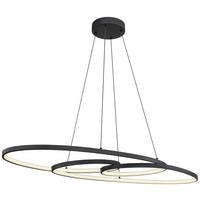 ZÁVESNÉ LED SVIETIDLO ITI - čierna/opálová, Modern, kov/plast (20/36/100cm) - Mömax