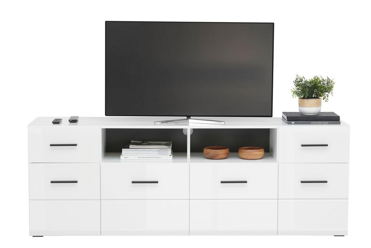 TV-Element Avanti Weiß/Anthrazit B: 180cm - Anthrazit/Weiß, MODERN, Holzwerkstoff (180/63,7/41,6cm) - Hom`in