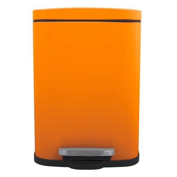 Kosmetikeimer Akira 5l Orange Metall LxBxH: 21,4x17,6x30 - Schwarz/Orange, Basics, Kunststoff/Metall (21,4/17,6/30cm)