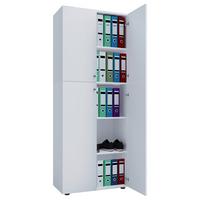 Aktenschrank Lona Weiß B 70 cm - Weiß, KONVENTIONELL, Holzwerkstoff/Kunststoff (70/182/37cm) - MID.YOU
