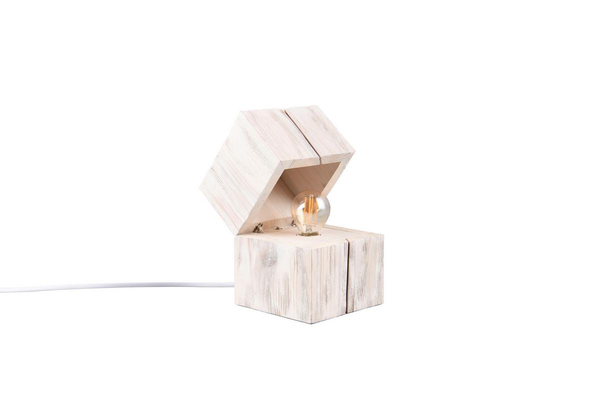 Tischleuchte 514110101 Treasure - Weiß, Trend, Holz (12/12/16cm) - Trio Leuchten