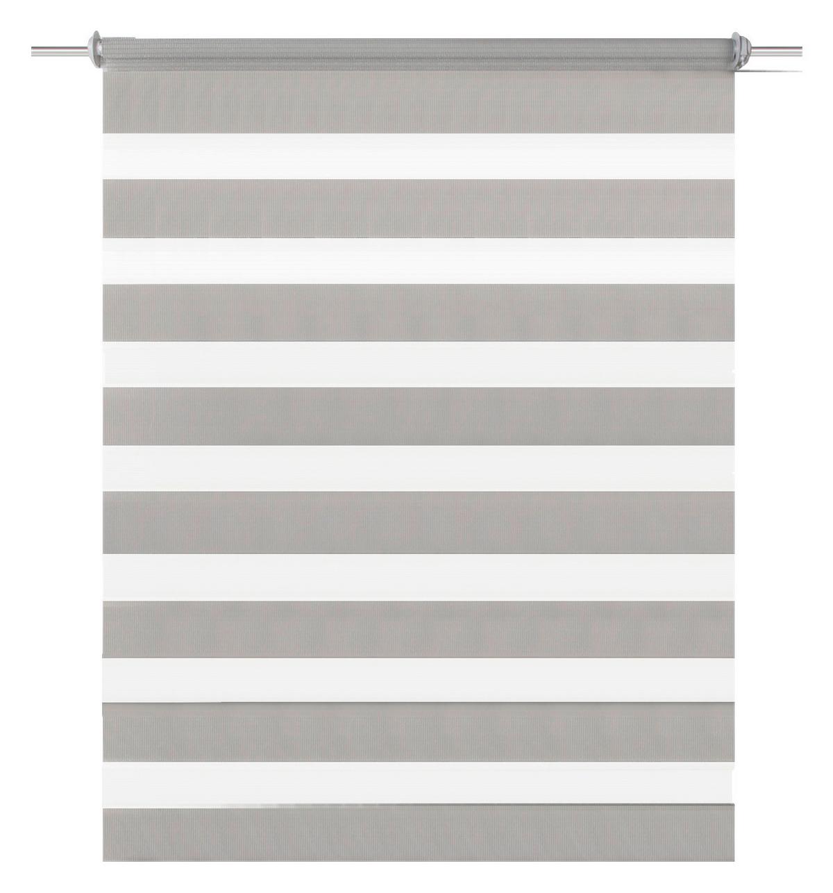 Doppelrollo Grau B: 40 cm - Grau, Design, Textil (40/150cm)