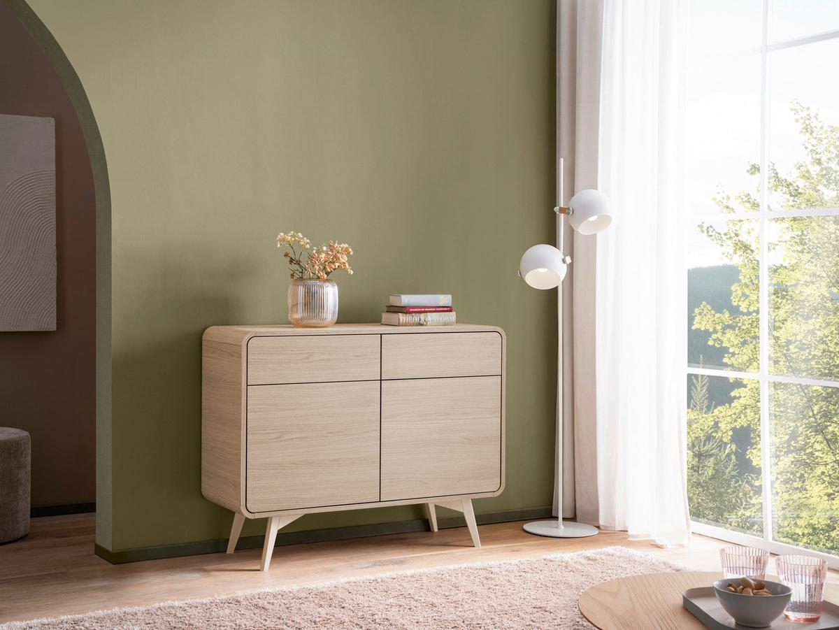 Sideboard Torsby Eichefarben B: 108 Cm - Eichefarben, Design, Holzwerkstoff (108/84/39cm) - Livetastic