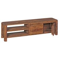 Lowboard Boha B: 140 cm Sheesham Massiv - Sheeshamfarben, KONVENTIONELL, Holz (140/40/35cm) - MID.YOU