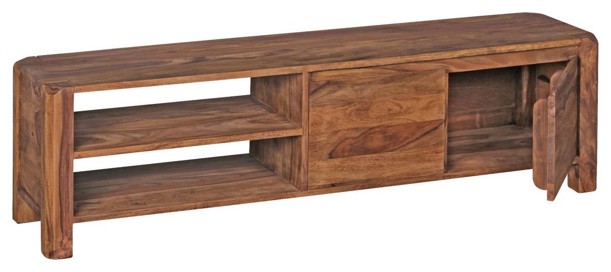 Lowboard Boha B: 140 cm Sheesham Massiv - Sheeshamfarben, KONVENTIONELL, Holz (140/40/35cm) - MID.YOU