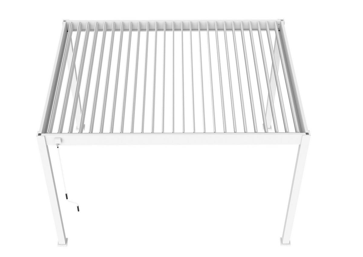 Pergola Classic 400x300 cm Weiß Stahl - Weiß, Basics, Metall (400/255/300cm) - WEIDE