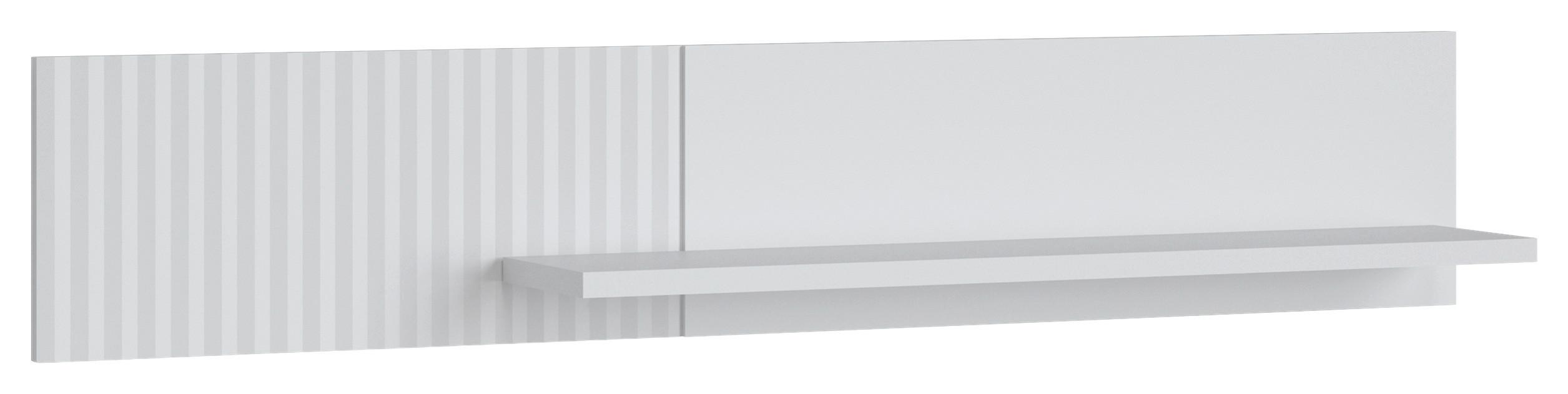 Wandregal Plissee Alpin Weiß B: 140 Cm - MODERN, Holzwerkstoff (140/26/22cm)
