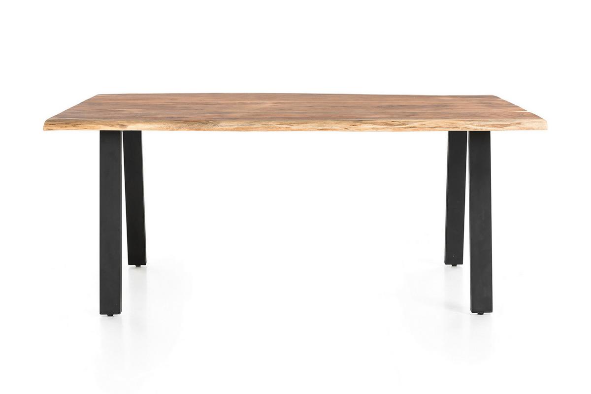 Esstisch Naturfarben/schwarz B: 180 Cm - Schwarz/Naturfarben, MODERN, Holz/Metall (180/90/76,5cm) - Livetastic