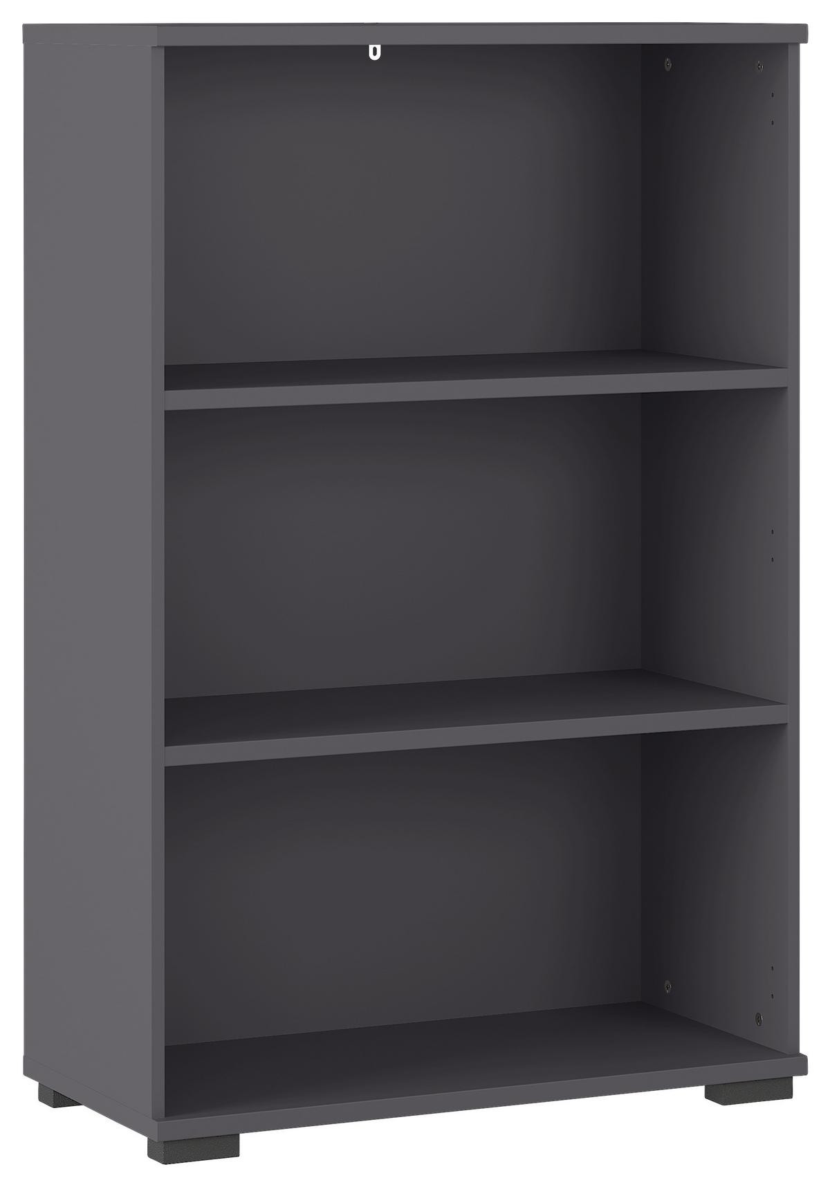 Aktenregal Gw-Profi Graphitfarben B: 80 cm - Anthrazit/Schwarz, KONVENTIONELL, Holzwerkstoff (80/123/40cm) - Germania
