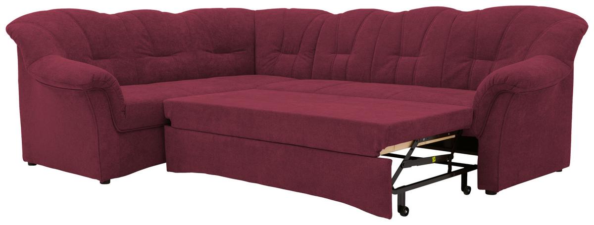 Ecksofa Mit Schlaffunktion Papenburg Beerenfarben - Beere/Schwarz, KONVENTIONELL, Textil (192/243cm) - MID.YOU