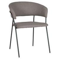 Stolička s podrúčkami Alice, tmavá sivá - čierna/tmavosivá, Modern, kov/drevo (53cm) - Mömax