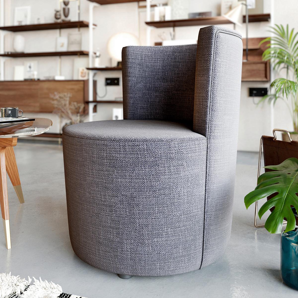 Stuhl Carla Grau B: 62cm - Grau, Design, Textil (62/75/62cm) - Livetastic