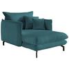 XXL-Sessel Lava Petrol B: 111 cm - Petrol/Schwarz, MODERN, Textil (111/101/167cm) - Livetastic