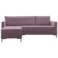 Rohová sedačka, starorůžová - starorůžová/černá, Design, kov/textil (232/90/154cm) - MID.YOU
