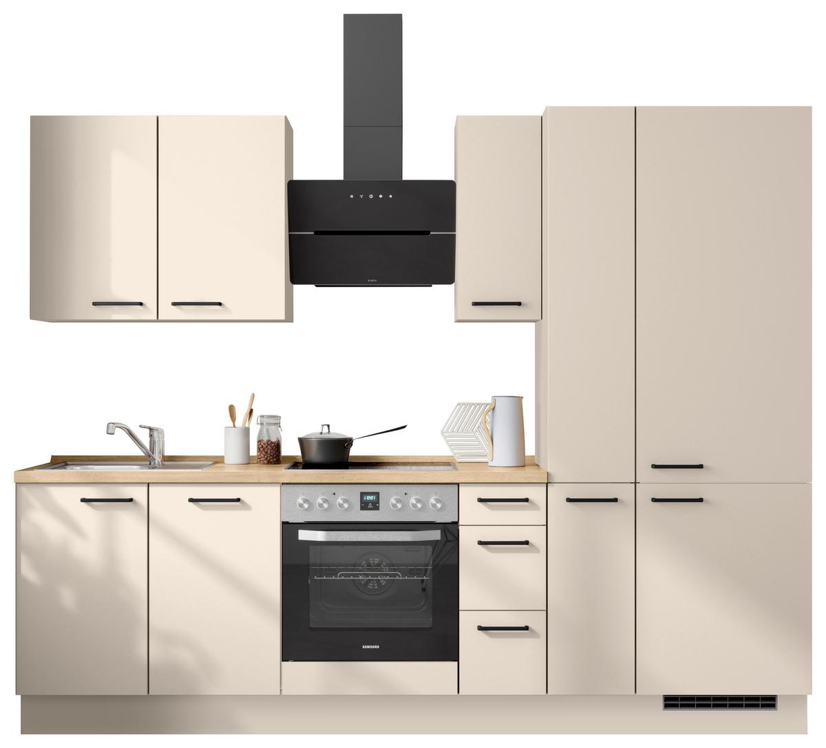 Küchenleerblock Easytouch High-Line, H3 Rechts - Sandfarben/Eichefarben, MODERN, Holzwerkstoff (270cm) - Nobilia