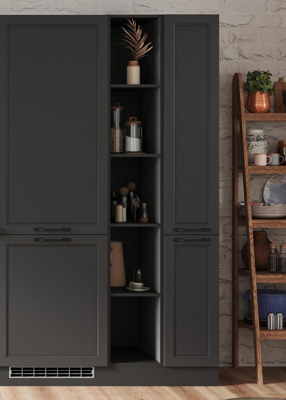Regal Meran B: 30 cm Grau - Grau, LIFESTYLE, Holzwerkstoff (30/200/60cm) - Held