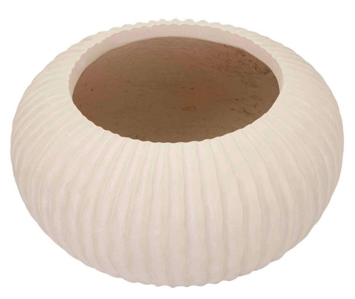 Vase Mist Pot Creme B: 35 cm - Creme, Basics, Metall (35/18/35cm)